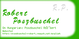 robert poszbuschel business card